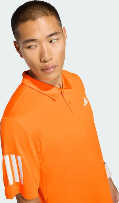 adidas Club 3-Streifen Tennis Poloshirt kurzarm pure orange (Herren)