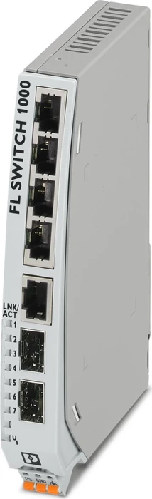 Phoenix Contact FL 1000 Industrial Railmount Switch 1005NT-2SFX, 5x RJ-45, 2x SFP