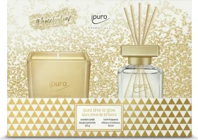 Ipuro Essentials Time To Glow Duftkerze 125g + Duftstäbchen 50ml Duftset