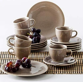 Kahla Homestyle desert sand Kaffeeservice grau, 18-tlg.