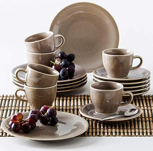 Kahla Homestyle desert sand Kaffeeservice grau, 18-tlg.
