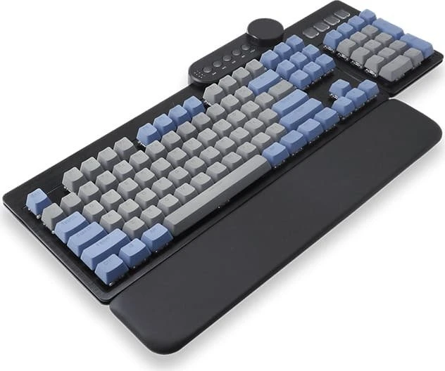 Mountain Mineral Keycap Set, Kunststoff (PBT) Double-Shot, grau/blau, 113 Tasten (104+9), ANSI-US