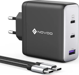Novoo 120W USB-C Ladegerät GaN III schwarz/grau