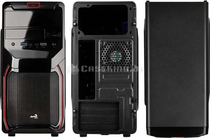 AeroCool QS-183 Advance schwarz, Lüfter LED rot