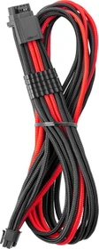 CableMod Universal Pro ModMesh, 12V-2x6 Kabel, StealthSense, natives 12V-2x6 Kabel, 1x 16-Pin PCIe 5.1 Stecker auf 16-Pin PCIe 5.1 Stecker, schwarz/rot, 60cm