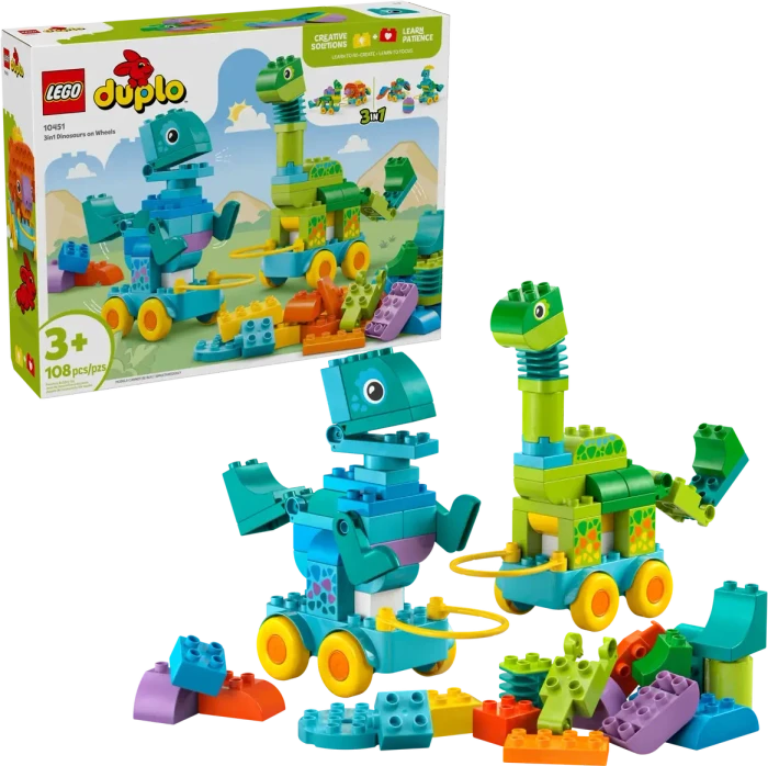 LEGO DUPLO - Dinos auf Rädern 3-in-1-Set