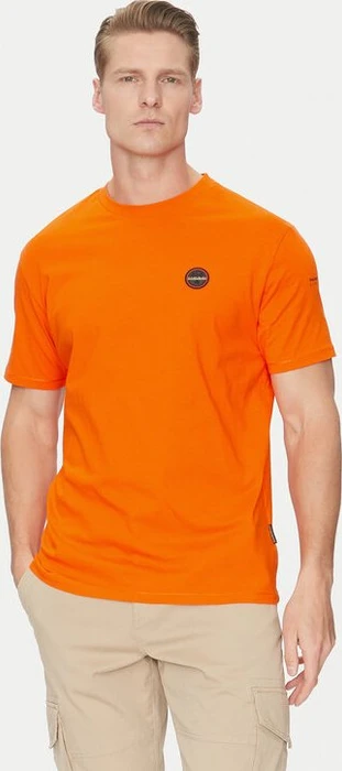 Napapijri Badge T-Shirt kurzarm orange (Herren)
