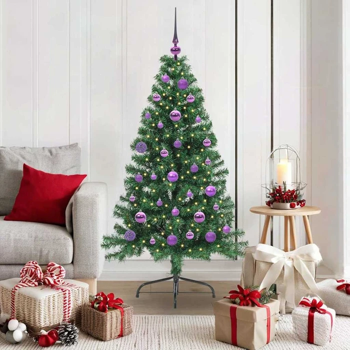 vidaXL Künstlicher Weihnachtsbaum, 150cm, inkl. LED-Beleuchtung