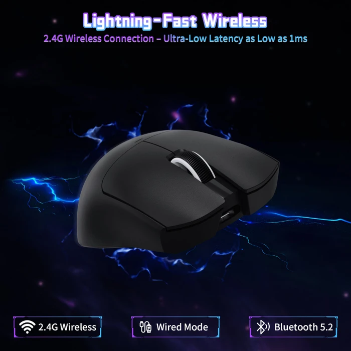 Attack Shark X11SE Wireless Gaming Mouse schwarz, USB/Bluetooth