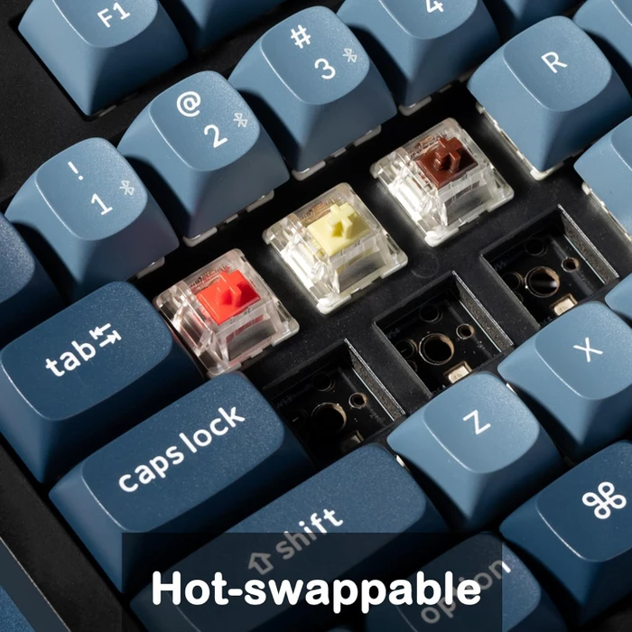 Keychron V6 Max, Carbon Black, 100% Fullsize, LEDs RGB, hot-swap, Gateron Jupiter RED, USB/Bluetooth, US