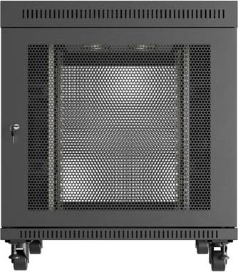 Lanberg 19" Rackschrank 15HE, LCD, freistehend, Flat Pack, V2, Gitternetztür, IP20, RAL 9004, 1000mm tief