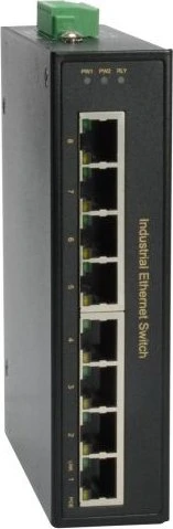 LevelOne IFP-08 Industrial Railmount Switch, 8x RJ-45, 200W PoE+