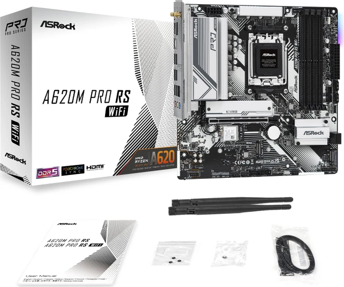 ASRock A620M Pro RS WiFi (AMD AM5)