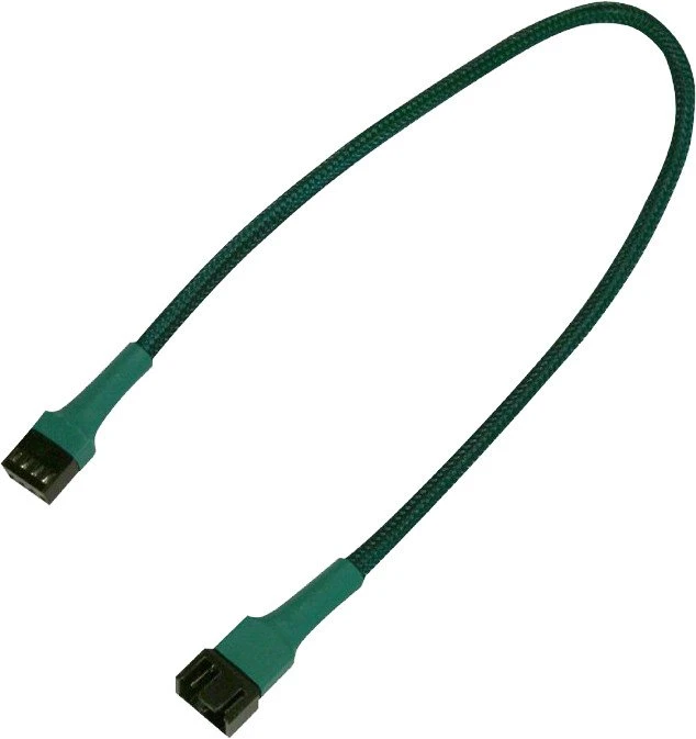 Nanoxia 4-Pin Verlängerung, sleeved, 30cm, grün