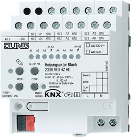 Jung KNX Heizungsaktor 6-fach, 4TE REG, Schaltaktor