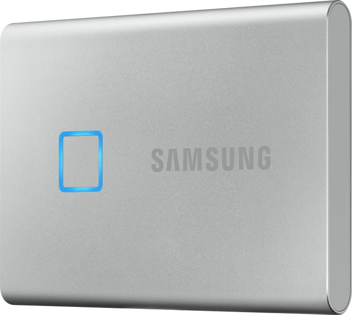 Samsung Portable SSD T7 Touch, Metallic Silver, 2TB, USB-C 3.1
