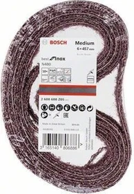 Bosch Professional N480 Best for Inox Schleifband mittel, 6x457mm, 10 Stück