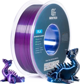 Geeetech PLA Silk, Tri-Color Blue, Purple, Black, Spule, 1.75mm, 1.00kg