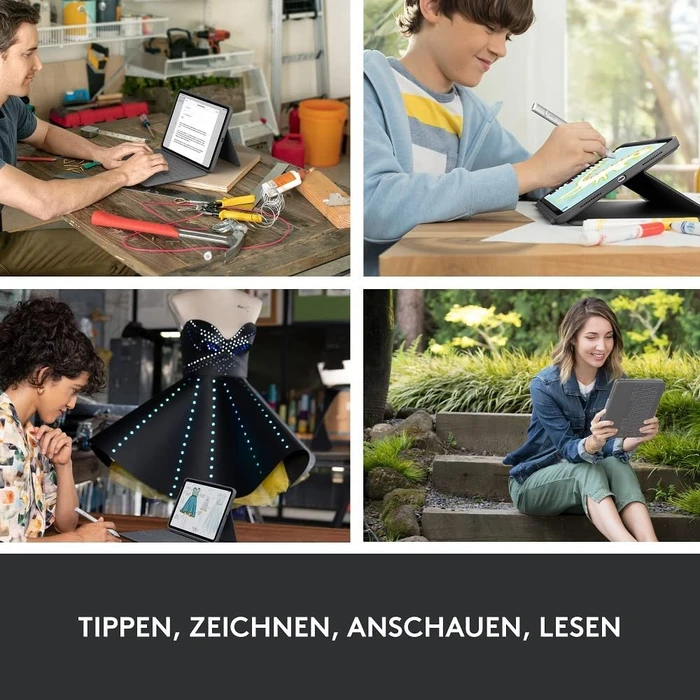 Logitech Rugged Folio für iPad 10, grau, DE