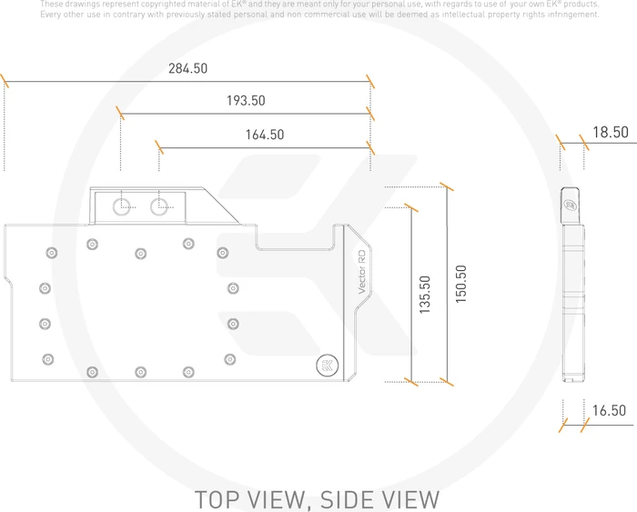 EK Water Blocks Quantum Line EK-Quantum Vector Red Devil RX 6800/6900 D-RGB, Nickel, Acryl