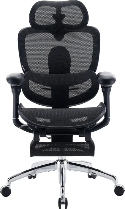 Sihoo Doro C300 Pro V2 adaptiver ergonomischer Bürostuhl, mit Fußstütze, schwarz