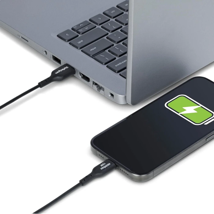 StarTech USB 2.0 Kabel, USB-C 2.0 auf USB-A 2.0, 3A Schnellladekabel, TPE-Mantel, schwarz, 4m