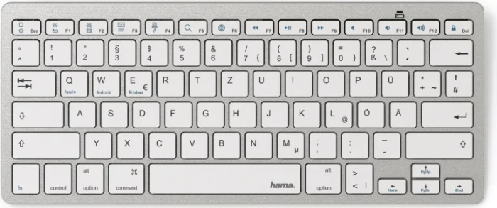 Hama KEY4ALL X510, silber, Bluetooth, DE