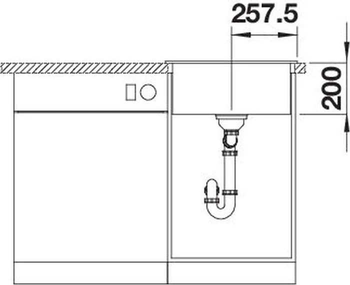 Blanco Naya 5 Einbau Becken mittig weiß