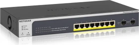 Netgear ProSAFE GS500 Desktop Gigabit Smart Switch, 8x RJ-45, 2x SFP, 190W PoE+ (GS510TPP-100)