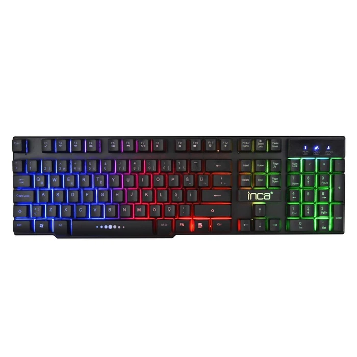Inca Gaming Tastatur Maus Set mit Mauspad schwarz, USB, DE