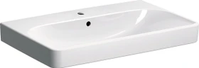 Geberit Smyle Square Waschtisch 75cm, Hahnloch mittig, mit Überlauf, weiß