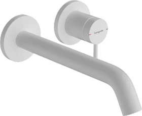 Hansgrohe Tecturis S Einhebel-Waschtischmischer Unterputz für Wandmontage EcoSmart+ mit Auslauf 22.5cm mattweiß