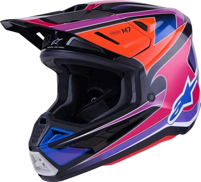 Alpinestars S-M7 Fuse blau/violett/rosa