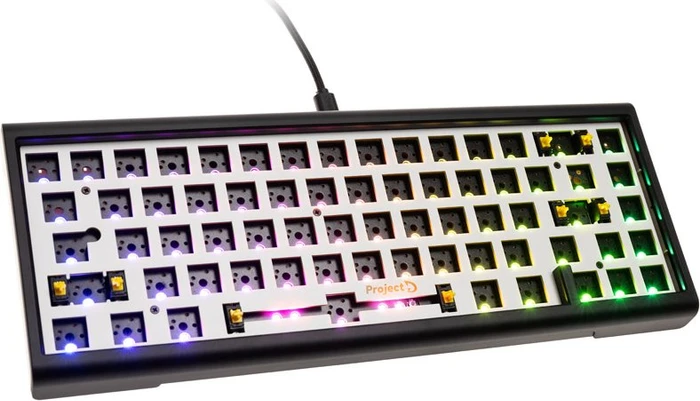 Ducky Tinker 65 Barebone Gaming-Tastatur, schwarz/weiß, ANSI
