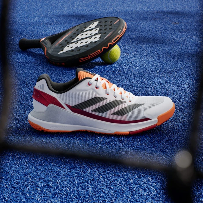 adidas Crazyquick Padel cloud white/core black/lucid orange (Herren)