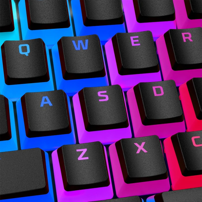 HP HyperX Pudding Keycaps, Kunststoff (PBT) Double-Shot, schwarz, 104 Tasten, ANSI-US