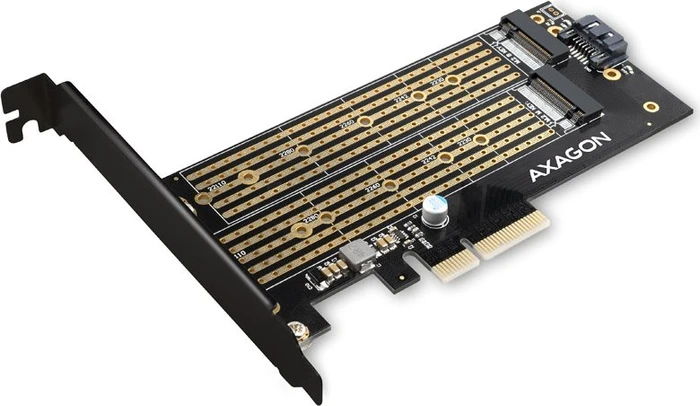 Axagon PCIe -> M.2 PCIe, SATA -> M.2 SATA, PCIe 3.0 x4