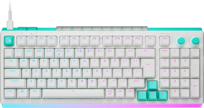 Logitech G512 X 98 TMR, weiß, Dual-Swap analog/mechanisch, taktil, USB, FR
