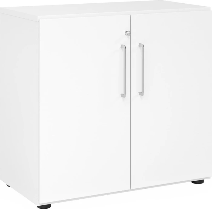 Hammerbacher Flügeltürenschrank V928T2, weiß/weiß, Aktenschrank (V928T2/W/W/BS)