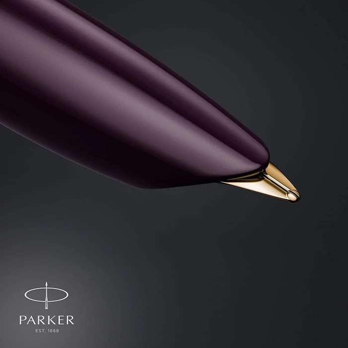 Parker 51 plum resin/gold trim, rechte Hand, mittel, Geschenkbox
