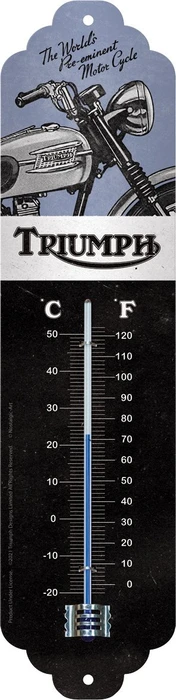 Nostalgic Art Retro Thermometer Triumph Motorcycle, analog