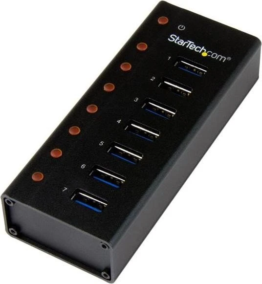 StarTech Wallmount USB-Hub, 7x USB-A 3.0, USB-B 3.0 [Buchse]