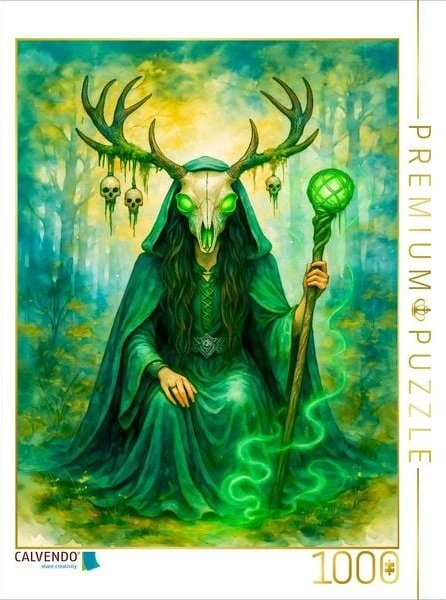 Calvendo Geheimnisvolle keltische Druidin mit Geweih und Kraft