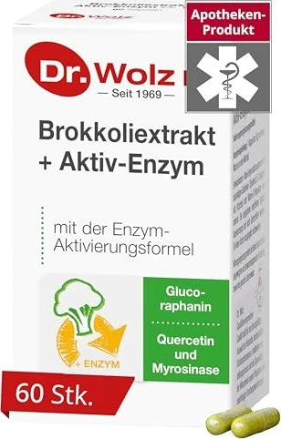 Dr. Wolz Brokkoliextrakt + Aktiv-Enzym Kapseln, 60 Stück