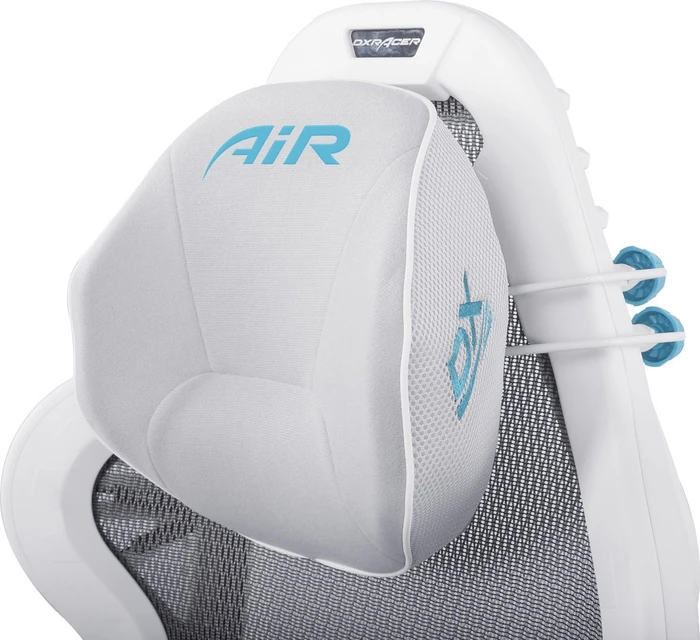 DXRacer Air Mesh Gamingstuhl, weiß/cyan