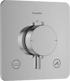 Hansgrohe Ecostat Comfort Q Thermostat Unterputz für 2 Verbraucher mit integrierter Sicherungskombination nach EN1717 chrom