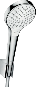 Hansgrohe Croma Select S Brausehalterset 110 Vario mit Brauseschlauch 125cm chrom/weiß