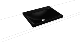 Kaldewei Silenio 3040 Aufsatzwaschtisch 60x46x4cm, Perl-Effekt, schwarz