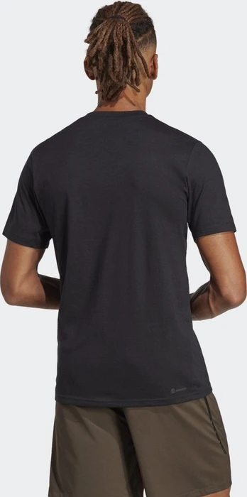 adidas Train Essentials Feelready Logo Training Funktionsshirt kurzarm schwarz (Herren)