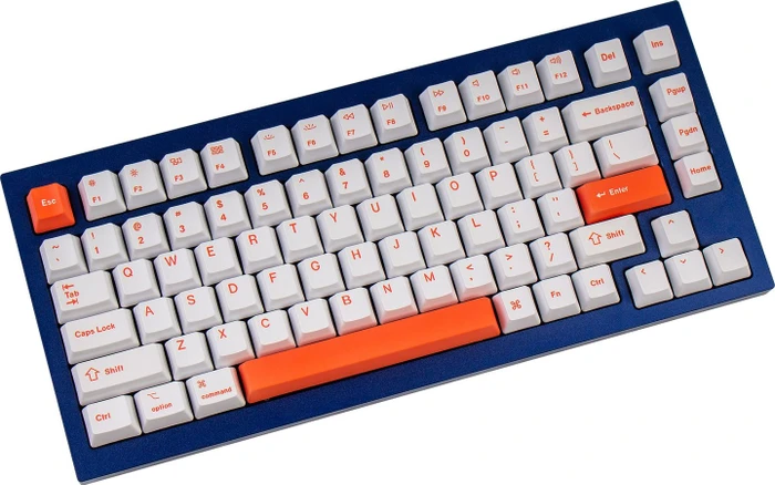 Keychron Q1/Q2/K2 OEM Dye-Sub Keycap-Set Orange, Kunststoff (PBT), Orange, orange/weiß, 97 Tasten (83+14), ANSI-US